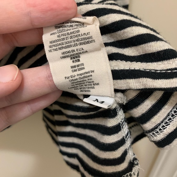 Free People black white striped peplum top - Picture 6 of 7